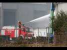 Incendie à Efringen-Kirchen: l'intervention des secours en images