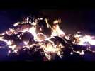 Incendie de 2000 bottes de paille à Schweighouse-Thann (Vidéo DNA/Fred Stenger)