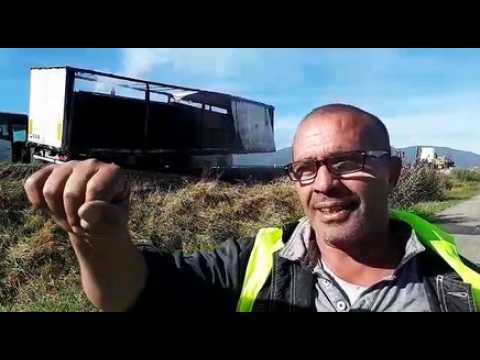 Un poids lourd en feu à hauteur d'Aspach-le-Bas
