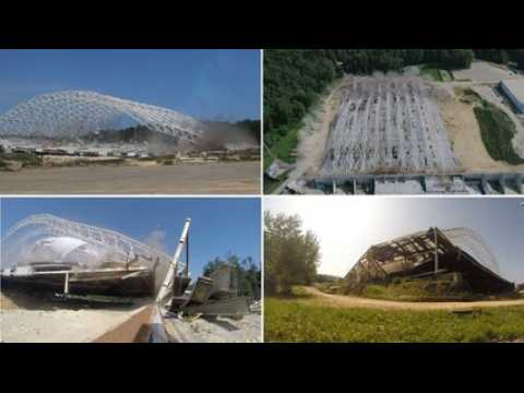 Bonfol: l'explosion de la halle monumentale en images