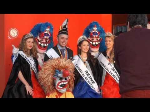 Carnaval de Mulhouse: la reine, son prince et ses dauphines au journal