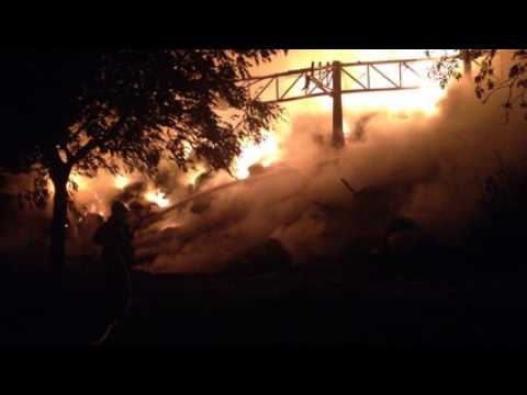 Incendie d'un hangar agricole à Schweighouse-Thann dans le Haut-Rhin