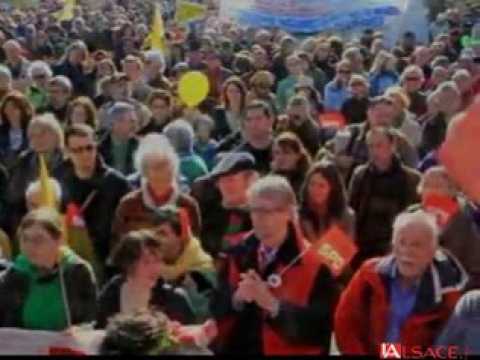 Manif anti-Fessenheim sur l'Ile du Rhin