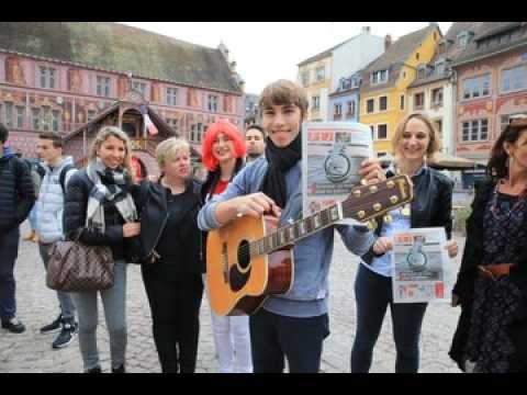 Flo Bauer à Mulhouse avec les journalistes d'un...