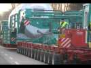 Le convoi de 109 m de long et pesant 890 tonnes en route pour... - Label : L'Alsace - Category : News