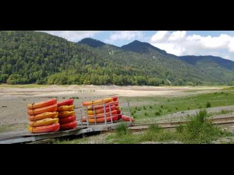 Le lac de Kruth-Wildenstein est à sec pour permettre aux travaux d'entretien du barrage de commencer