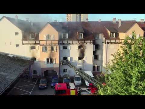Incendie de Schiltigheim : l'intervention des pompiers en images