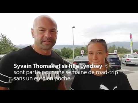 Un père et sa fille participe à un road trip dirigé par les internautes
