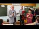 Dans une classe, le maire de Metz, fait son discours-bilan de rentrée