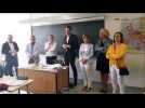 Mathieu Klein président du conseil départemental de Meurthe-et-Moselle au collège Vauban de Longwy