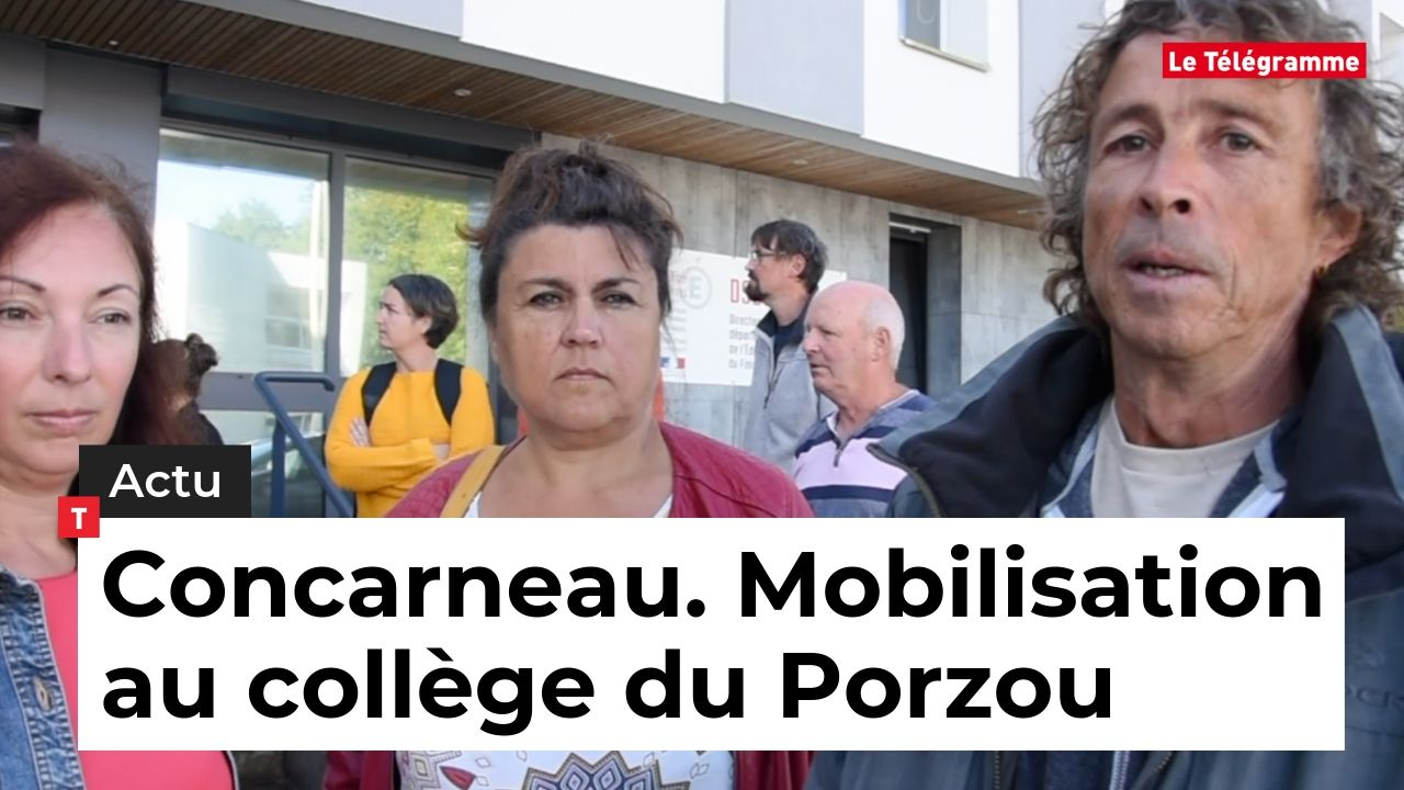 Concarneau. Mobilisation des professeurs du collège du Porzou  (Le Télégramme)