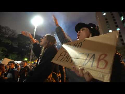 Protesters in Sao Paulo chant against Brazil's government