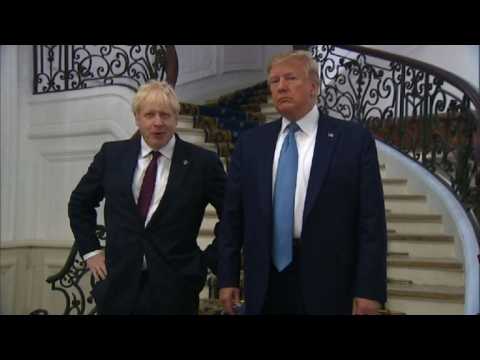 G7: First meeting between Boris Johnson and Donald Trump