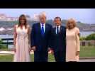 G7 summit: Macron welcomes Trump, Johnson and Merkel