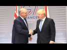 G7: UK PM Boris Johson meets Australian PM Morrison