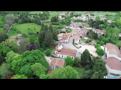 Poncins, vue du ciel
