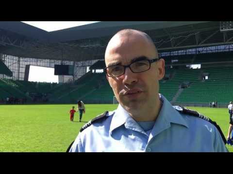 Interview du Colonel Romain Pascal à Geoffroy-Guichard