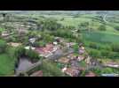 Saint-Vincent-de-Boisset, vue du ciel