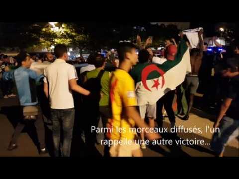 A Roanne, les supporters fêtent la victoire de l'Algérie