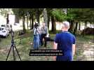 Tournage d’un documentaire sur la 7e armée dans la forêt de Parroy