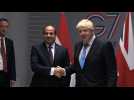 G7: Boris Johnson meets Egyptian President Sissi