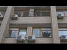 Office building in Kiev hit by rocket-propelled grenade - Label : AFPTV - First images - Category : News