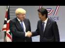 G7: Boris Johnson meets with Shinzō Abe