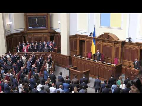 Ukraine's newly elected parliament takes office