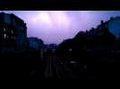 Orage du 29 avril 2018 depuis le pont de la gare à Nancy