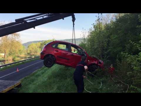 Richarménil : une voiture tombe dans le canal