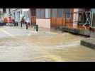 La Loue en crue : la ville d'Ornans sous les eaux