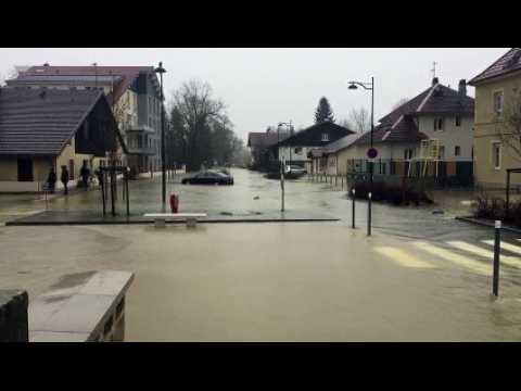 Haut-Doubs : deuxième vague d'inondations à Arçon près de Pontarlier