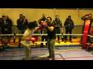 Le champion olympique de boxe Brahim Asloum &agrave; la rencontre des petits boxeurs de Valentigney, dans le Doubs - Label : L'Est Républicain - Category : News