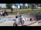 Entrainement et compétition de Bmx/skate au Skate Park de Nancy