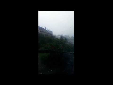 Violent orage à Saint-Max, dans la banlieue de Nancy