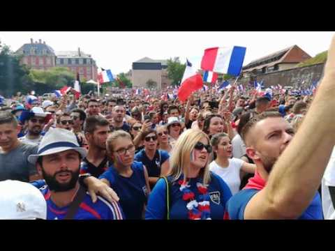 Finale de la coupe du monde : la Marseillaise depuis la fan zone de Belfort