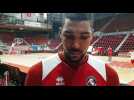 Mickaël Var intérieur du Sluc Nancy avant le 3e match de leaders coup entre Nancy et Aix-Maurienne