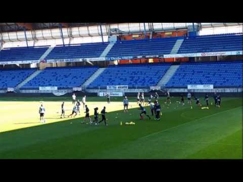 L'entraînement du FC Sochaux avant son match contre l'ASNL au stade Marcel-Picot