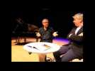 Livres dans la Boucle Besançon Michel Onfray en création mondiale avec son ami compositeur Eric Tanguy