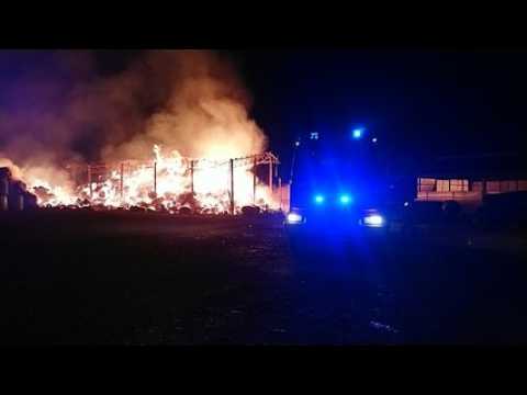 Incendie dans une exploitation agricole à Maizieres en Haute Saône.