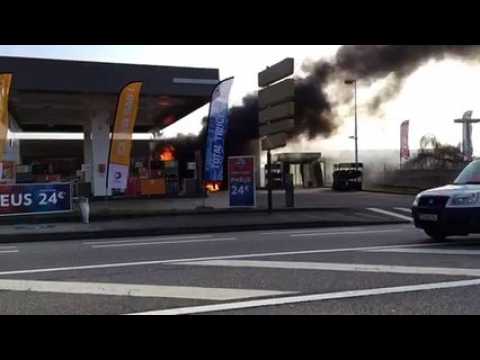 Incendie dans la station Total Access de Seichamps (54)