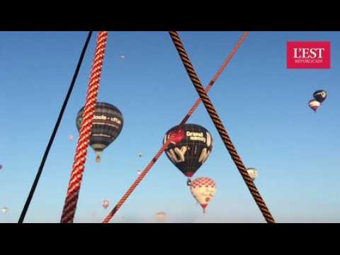 Le Lorraine Mondial Air Ballons vu du ciel, à bord du "Pearl Balloon"