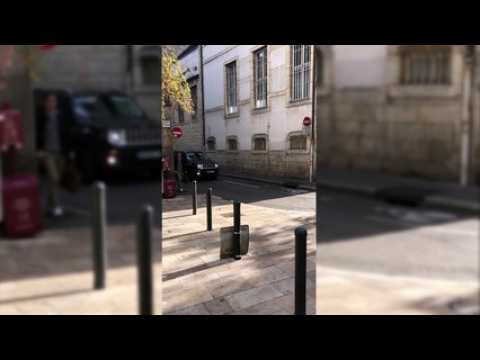 Arrivée de Jacqueline Jacob, la grand-tante de Grégory Villemin, à la Cour d'appel de Dijon, vendredi 17 novembre 2017