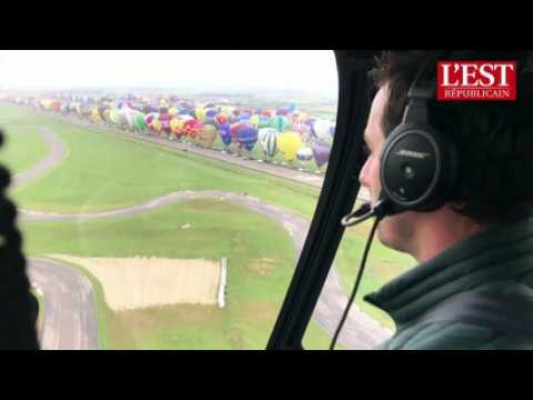 Record du monde battu avec 456 ballons alignés ce matin dans le ciel de Chambley
