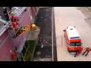 Entraînement des sapeurs-pompiers Grimp de Meurthe-et-Moselle, à Toul
