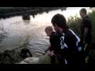 Bosserville (54) : la vache charolaise sauvée des eaux par les pompiers