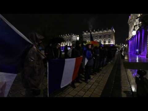 Manifestation des policiers sur la place Stanislas à Nancy