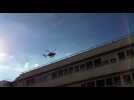 Première pose d'un hélicoptère sur l'hélistation de l'hôpital de Pontarlier