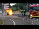 Nancy-Brabois : la voiture s'embrase au feu rouge