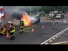 Nancy-Brabois : la voiture s'embrase au feu rouge (3)